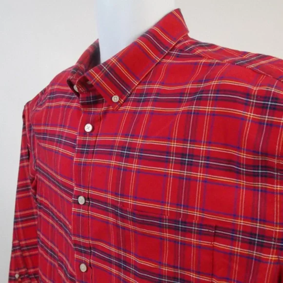 Saint Johns Bay Easy Care Men's Red Plaid Long Sleeve Button Down Shirt Size XXL - Picture 3 of 8